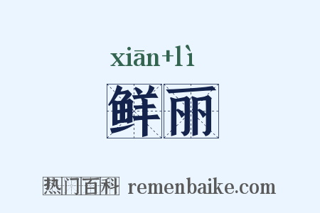 鲜丽是什么意思的图片